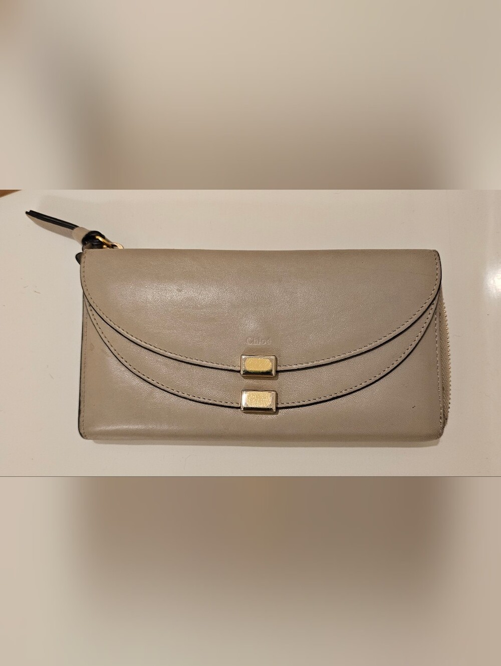 CHLOE Taupe Long Wallet